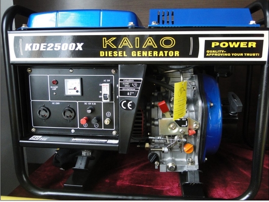2kva Otwórz ramę Diesel Powered Generatory przenośne Lightweight Model NO.KDE2500X