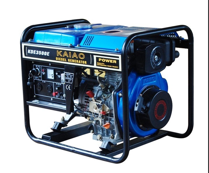 Silniki chłodzone powietrzem Otwórz ramę 3kw Diesel Generator Z 12.5L zbiornika paliwa